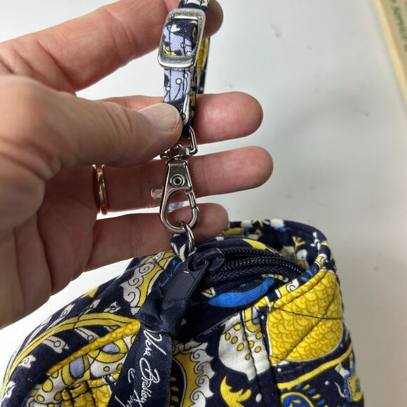 Vera Bradley Ellie Blue Yellow Blue Elephant Floral Quilted Mini Crossbody Bag - Picture 8 of 12